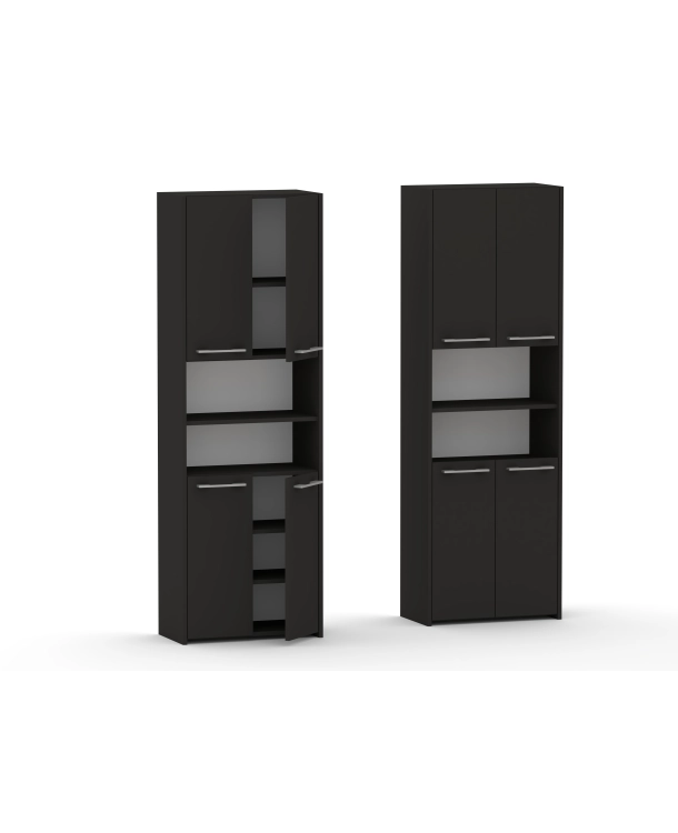 Słupek łazienkowy LUNA 4D  w kolorze czarnym 56 lub 76 cm